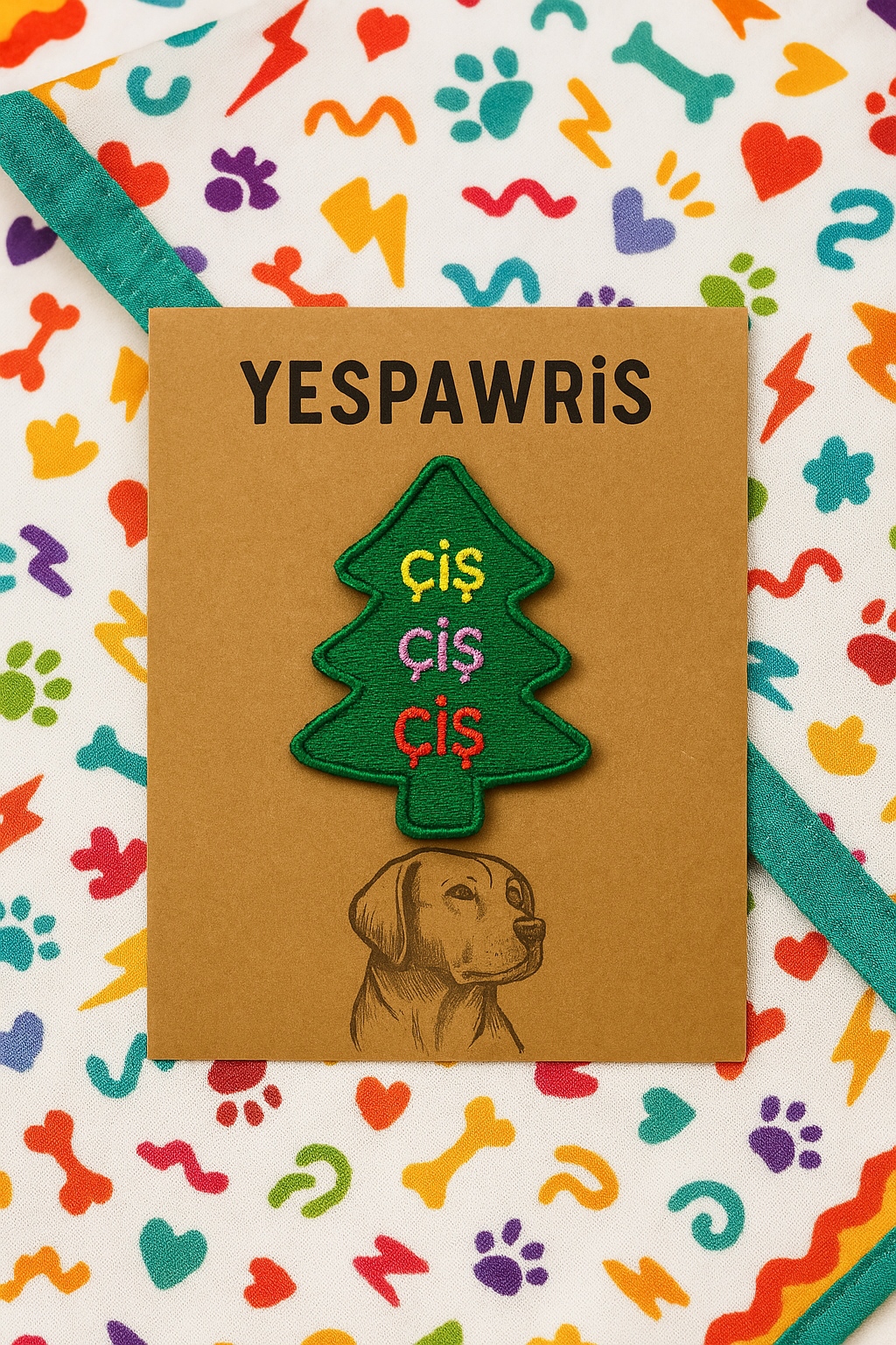 Çiş Çiş Çiş Köpek Arması - Eğlenceli Nakış Arma | Ütü ile Yapışan Arma | YesPawris