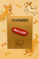 Hot Dog Köpek Arması - Eğlenceli Nakış Arma | Ütü ile Yapışan Arma | YesPawris