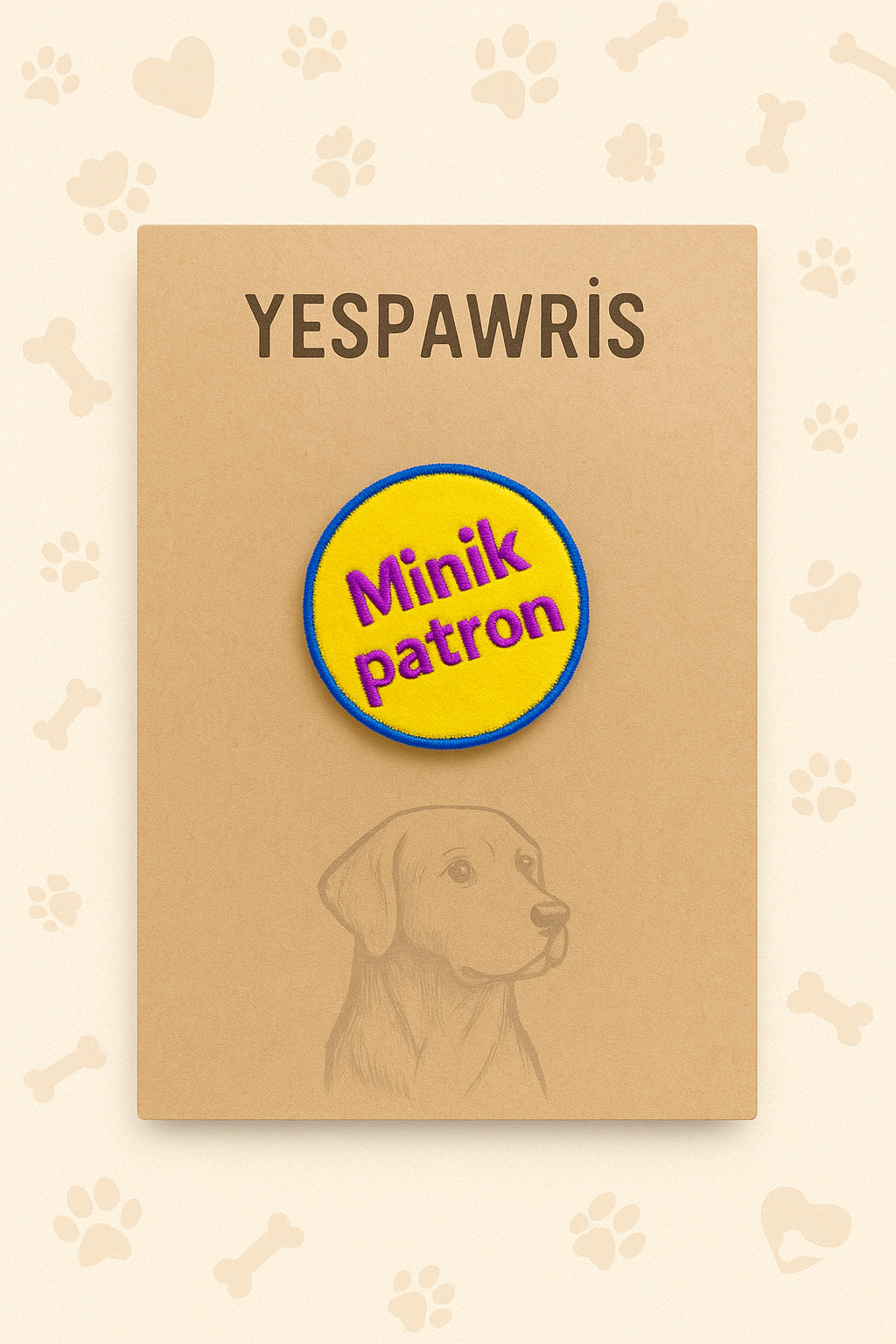 Minik Patron Köpek Patchi Ütüyle Yapışan Nakış Yama | Eğlenceli Karakterli Arma | YesPawris